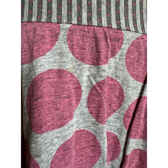 Naartjie Girls Dress Sz 3 Whimsical Sparkle Pink Gray Polka Dots Long Sleeve - Picture 6 of 9